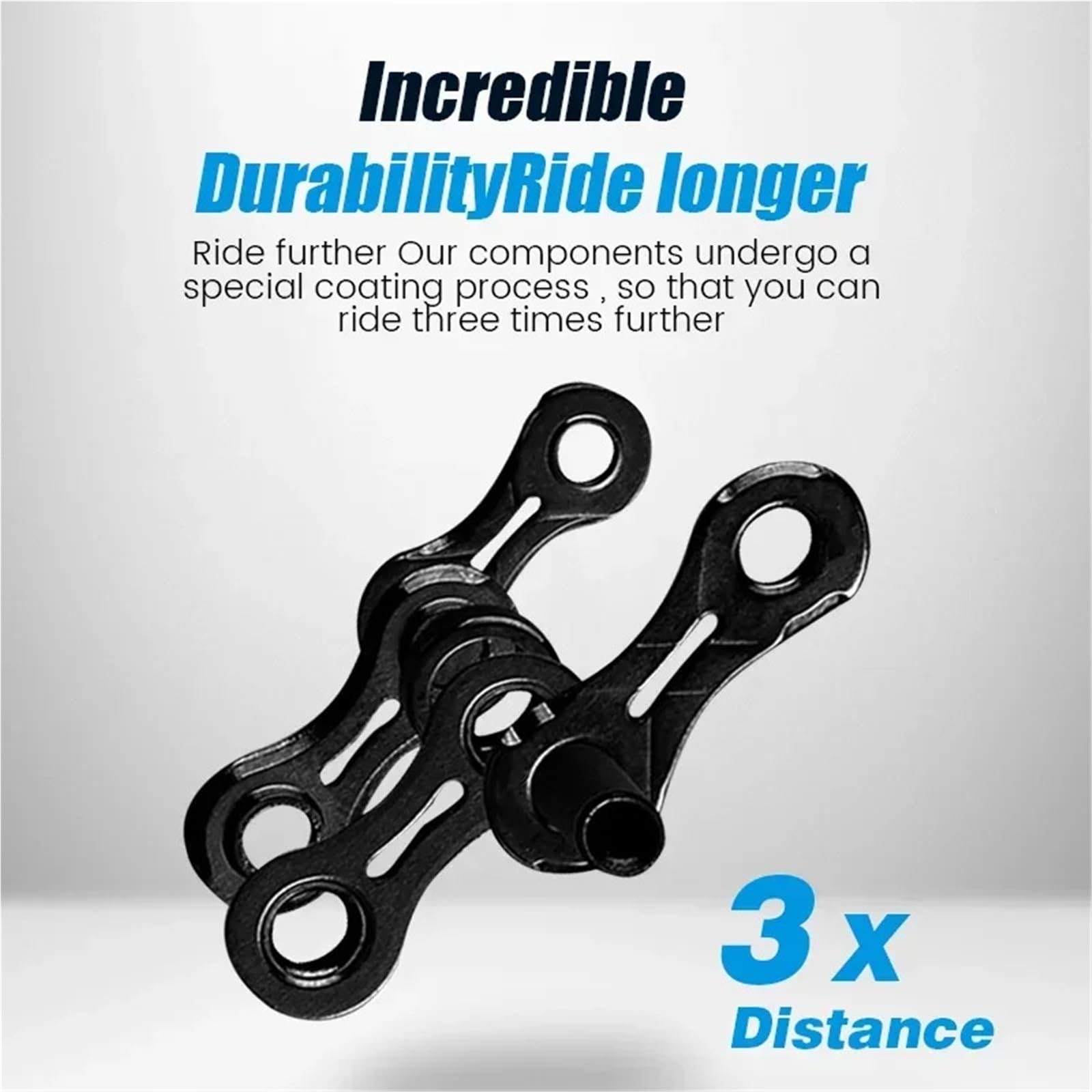 Chaîne de vélo 12 vitesses avec revêtement diamant, for VTT, vélo de route ultraléger et accessoires.(12V GOLD)