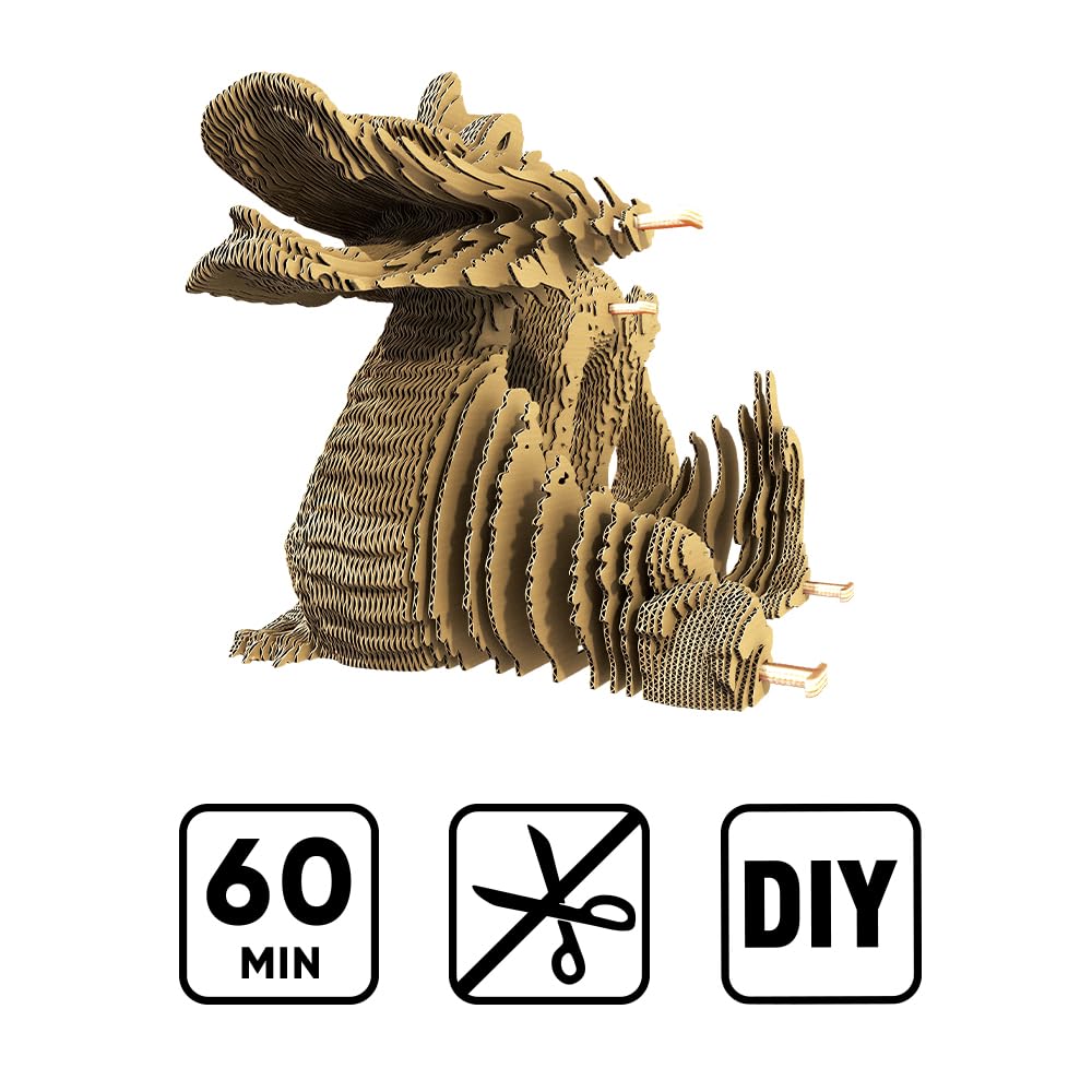 Dragón Puzzle 3D de Cartón – Maqueta para Montar