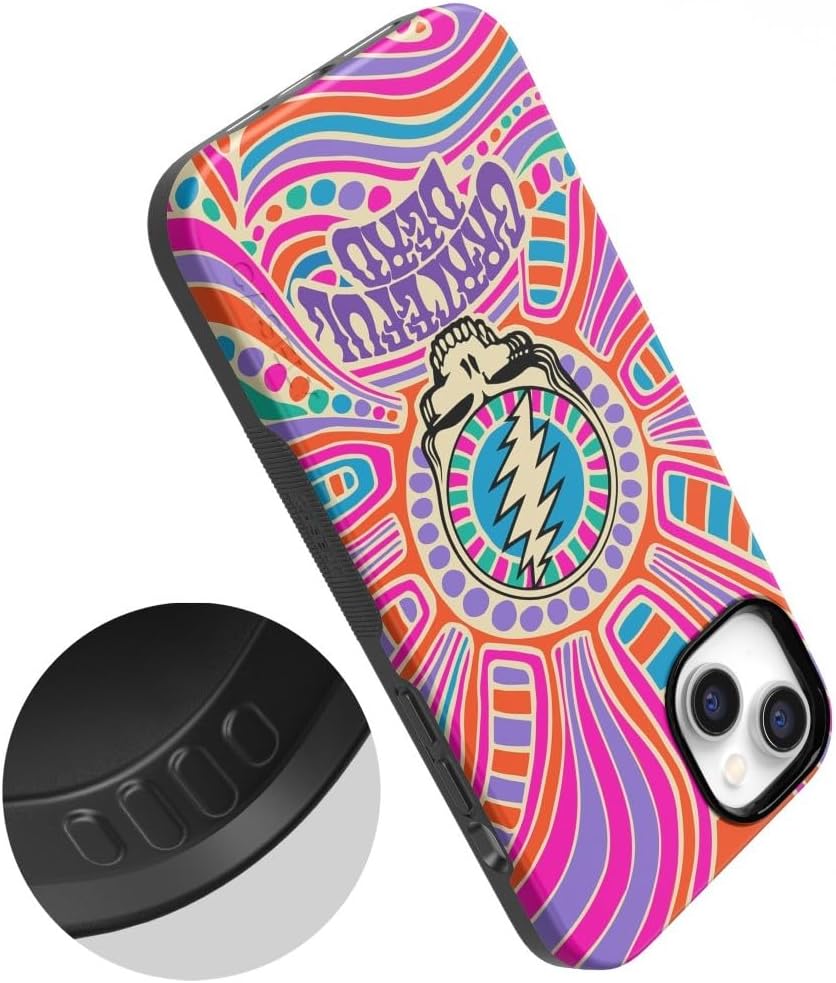 Casely iPhone 14 Plus Case | Art of Chaos | Grateful Dead Skull | Bold Protective Design | Compatible with MagSafe
