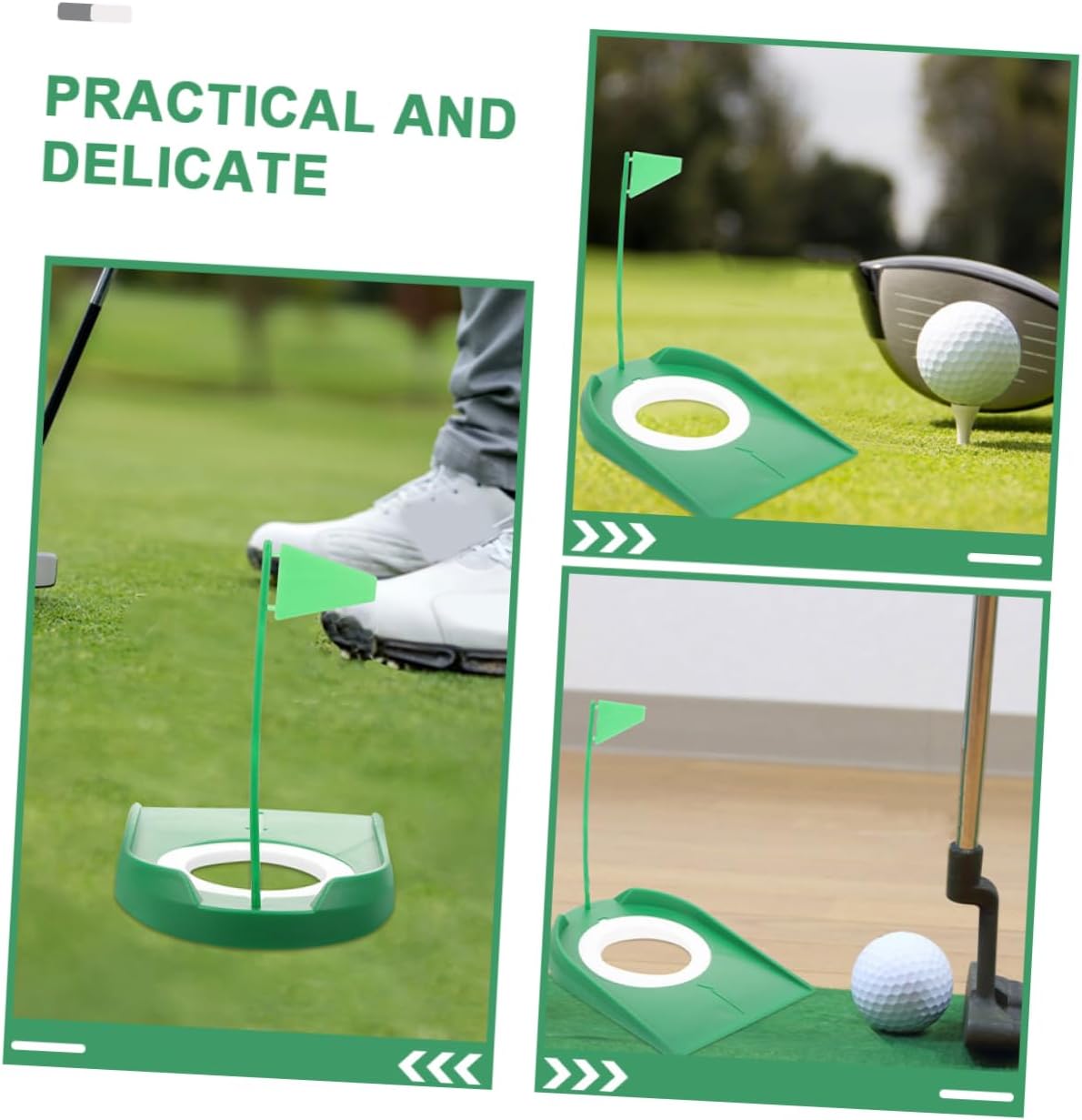 VANZACK Golf Putting Disc Golf Pin Flag Training Putter Accessories Indoor Cups Flag Holder