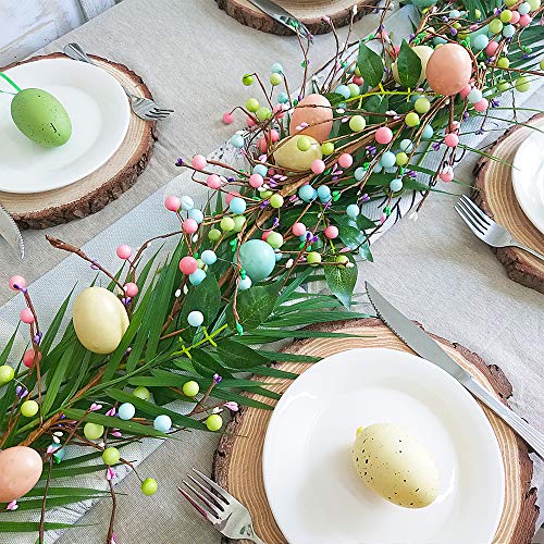 Winlyn 6 FT Long Artificial Mixed Berry Spring Garland Hanging Rustic Pastel Easter Vine String for Seasonal Decoration Wreath Making by Winlyn - Image 4