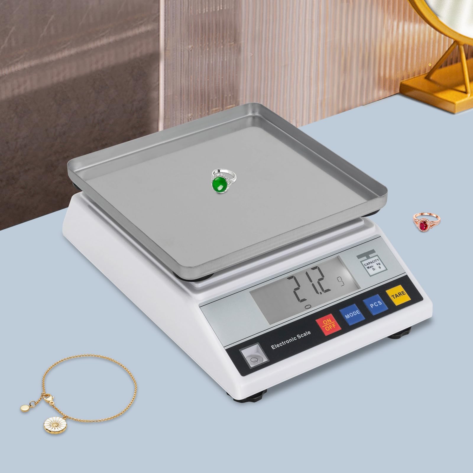Hochpräzise Analysenwaage 26x18x6.4cm Digitale Elektronische Industrie-Präzisionswaage 0.5g-10kg 0.01 Gramm Genauigkeit Intelligente wissenschaftliche Laborwaage mit Zähl- und Tarafunktion