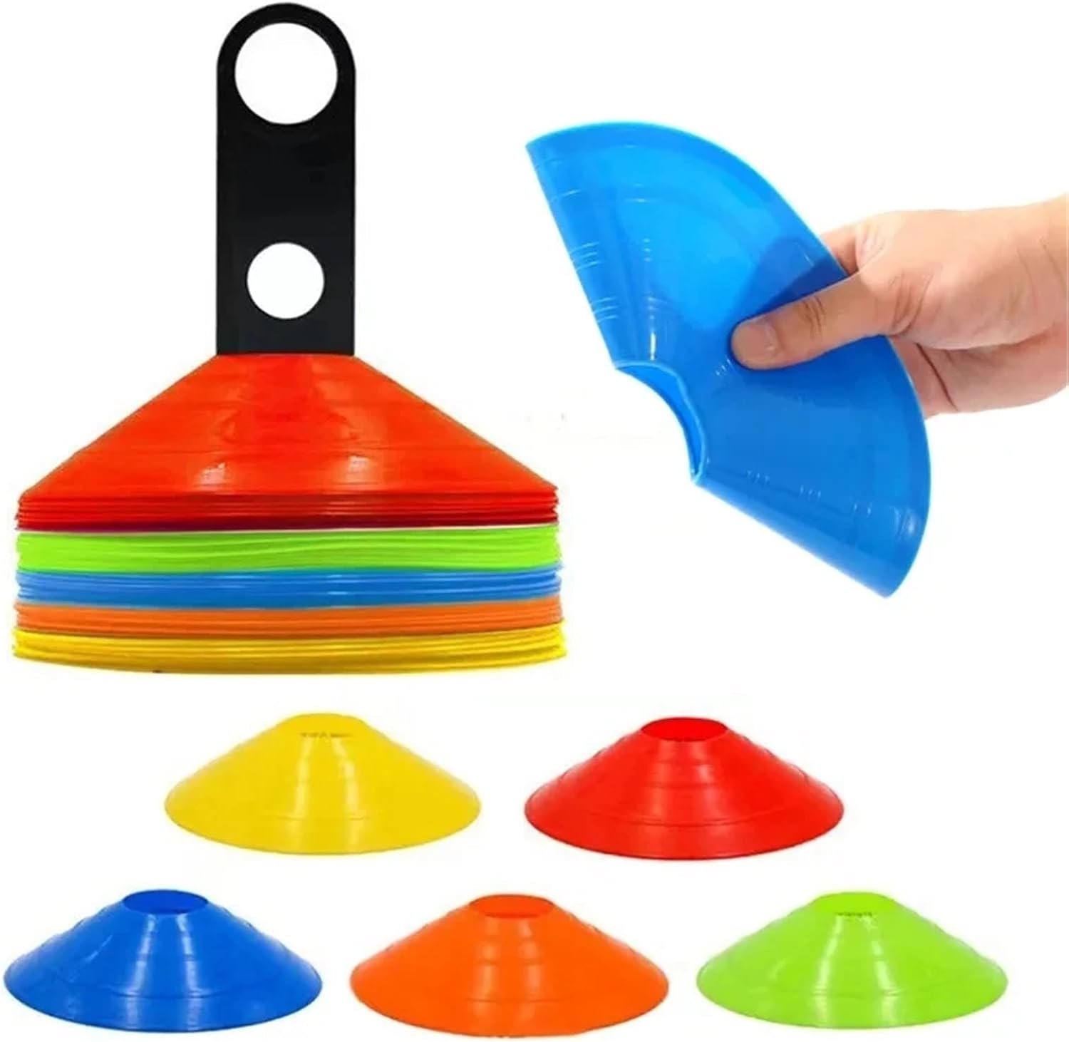 Plastic Cones 36pcs Obstacle Avoidance Sports Football Roller Skating Training Equipment Pan Cone Agile Props For Outdoor Indoor Games(Orange)