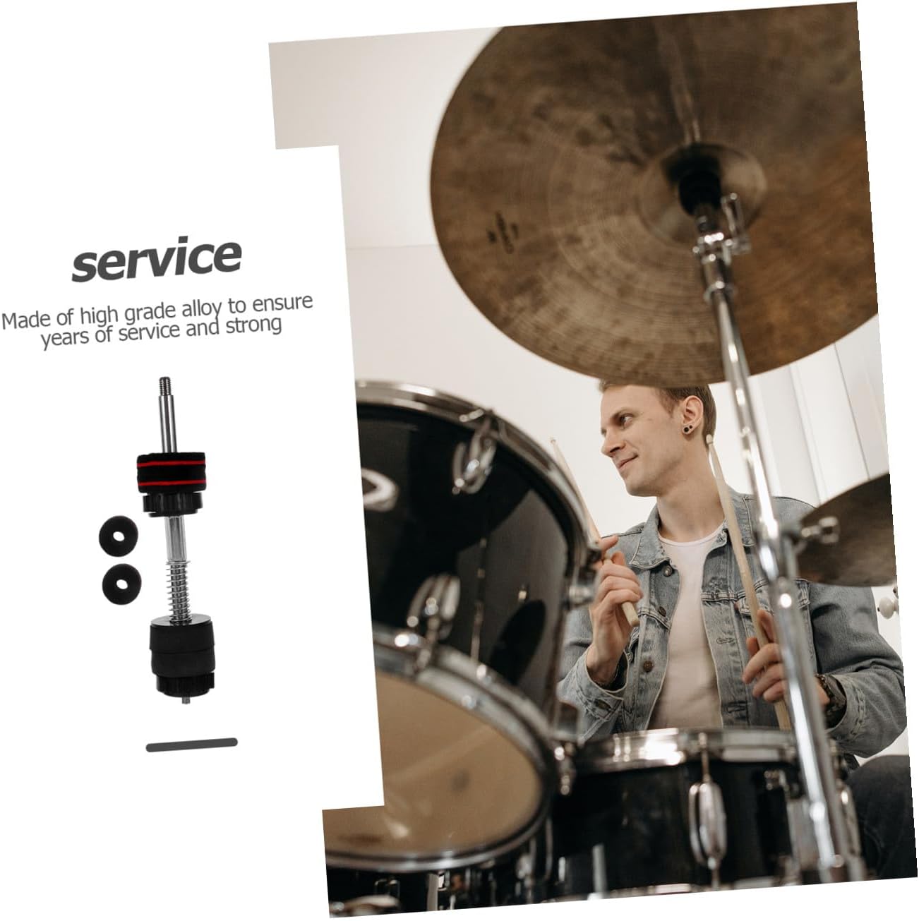 Levemolo 1set Double-braced Cymbal Stacker Accessories Quick-release Clutch for Drum Kits Efficient and Cymbal Fixing Nuts for Drummers