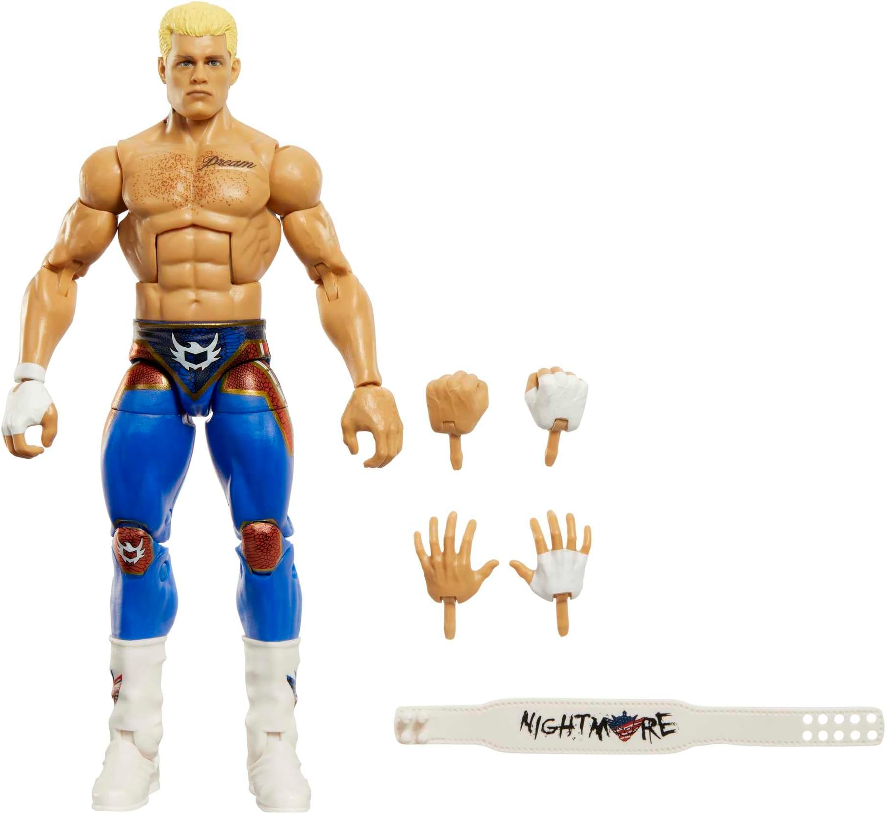 WWE Action Figures, WWE Elite Cody Rhodes Figure with Accessories, Collectible Gifts, HKN85, Multicolor