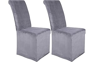 Colorxy Velvet Dining Chair Covers