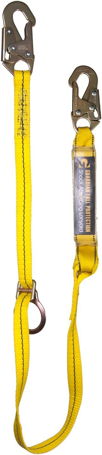 Guardian 01290 6-Foot Tie-Back Lanyard with Adjustable D-Ring