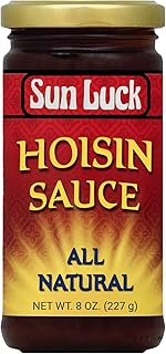 Sun Luck Traditional Hoisin Sauce 8 oz Jar – Savory-Sweet Chinese Barbecue Sauce for Stir-Fry, Marinades, Dipping & Peking Duck; Rich, Thick Texture.