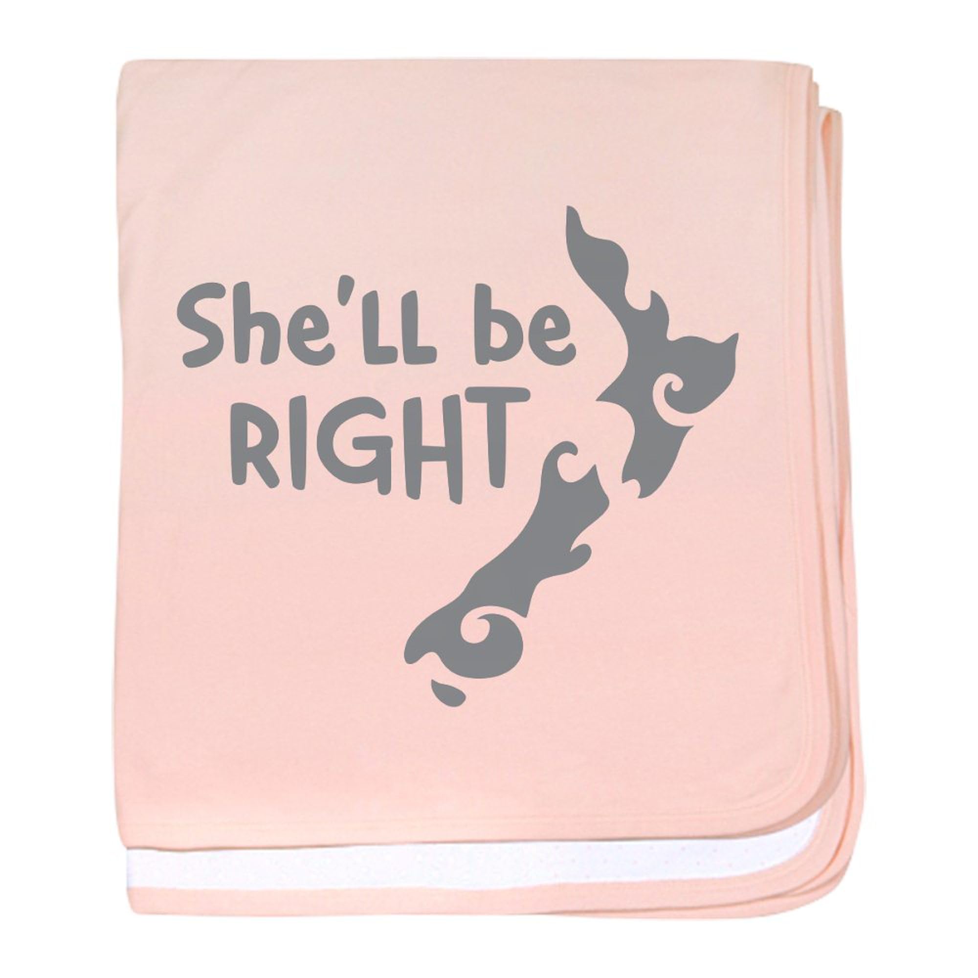 CafePress Shell Be Right with Kiwi New Zealand Map Baby Blan Baby Blanket, Super Soft Newborn Swaddle