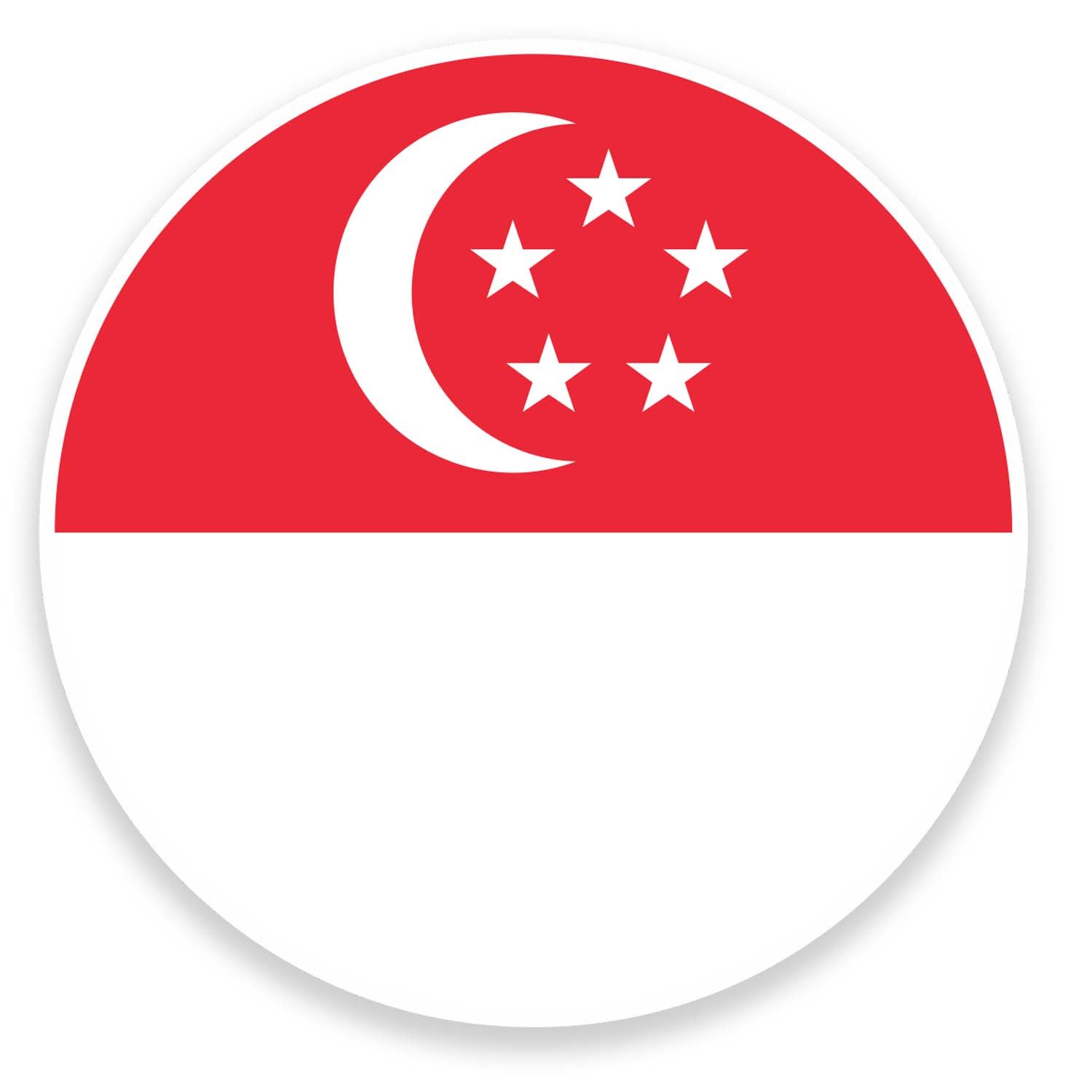 2 x 10cm Singapore Flag Map Vinyl Sticker Decal Laptop Luggage Travel Tag #9035 (10cm Wide x 10cm High)