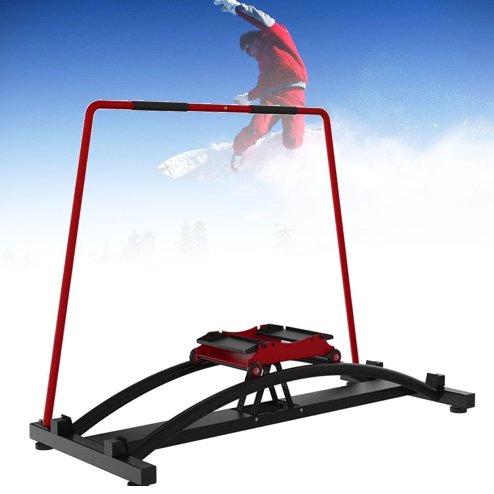 QUSYZD Ski Trainer Machine, Cardio Exercise Equipment with Load-Bearing 120kg Multifunctional Pole Thickened Reinforced Anti-Shake Foot Cover, Body Shaping Workout Trainer,