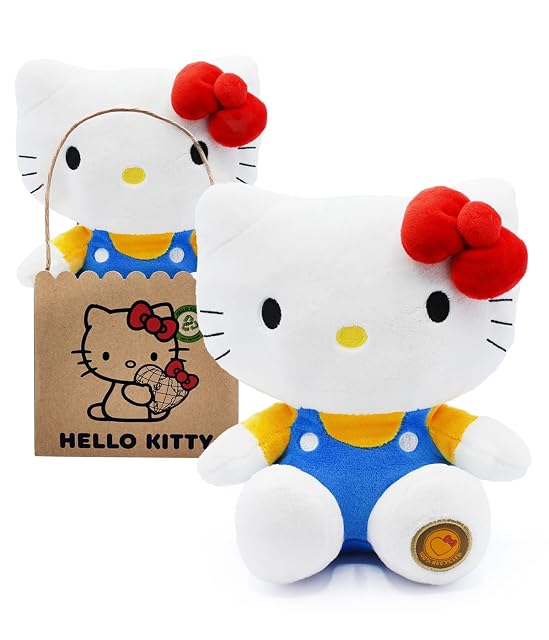 Joy Toy 20612 Hello Kitty - Peluche clásico ecológico de 24 cm, Multicolor