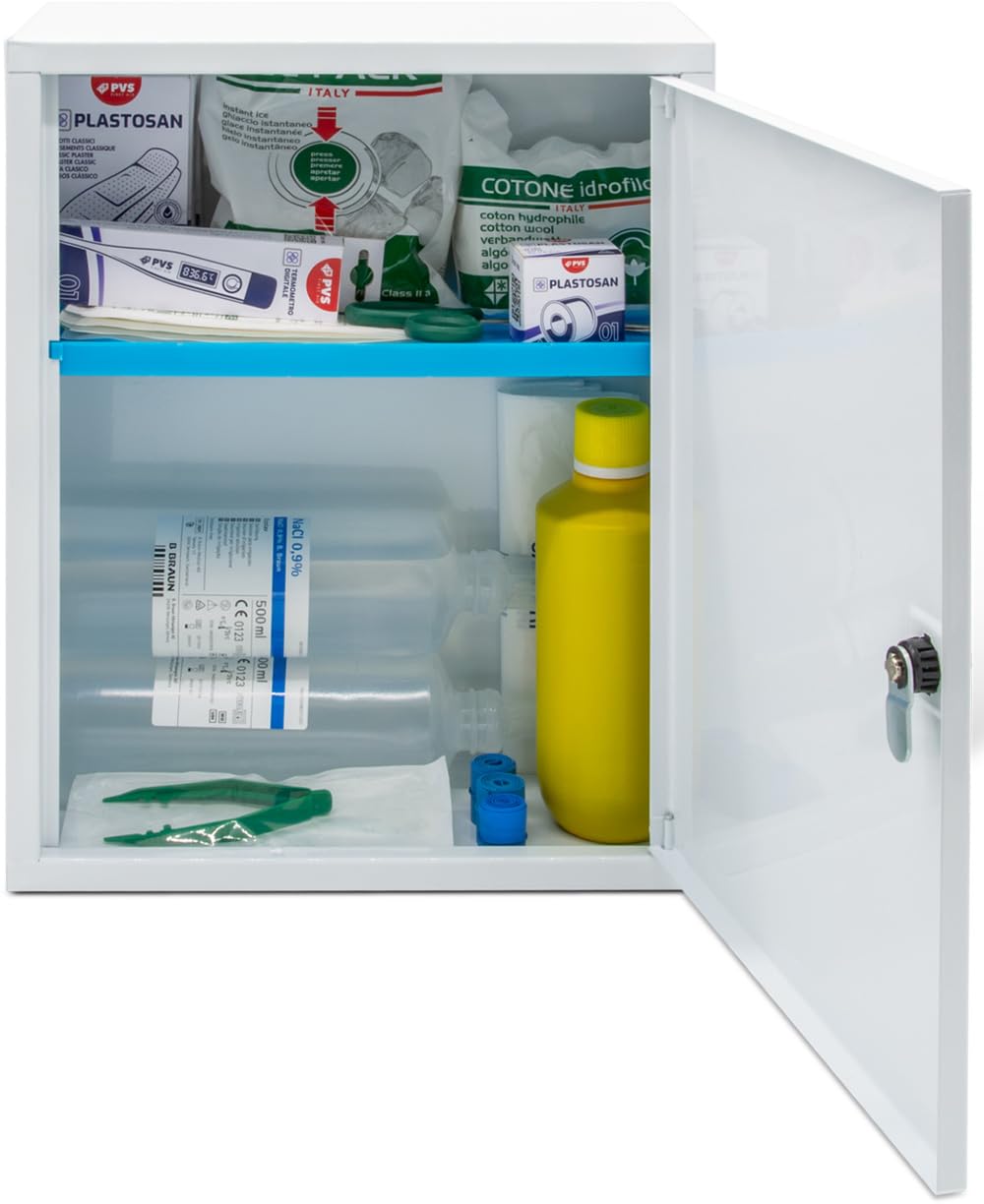 p age Armadietto di Pronto Soccorso in metallo bianco 103/M ART. 3 DPP 25 ALTO ADIGE fino a due persone 370x300x140 mm