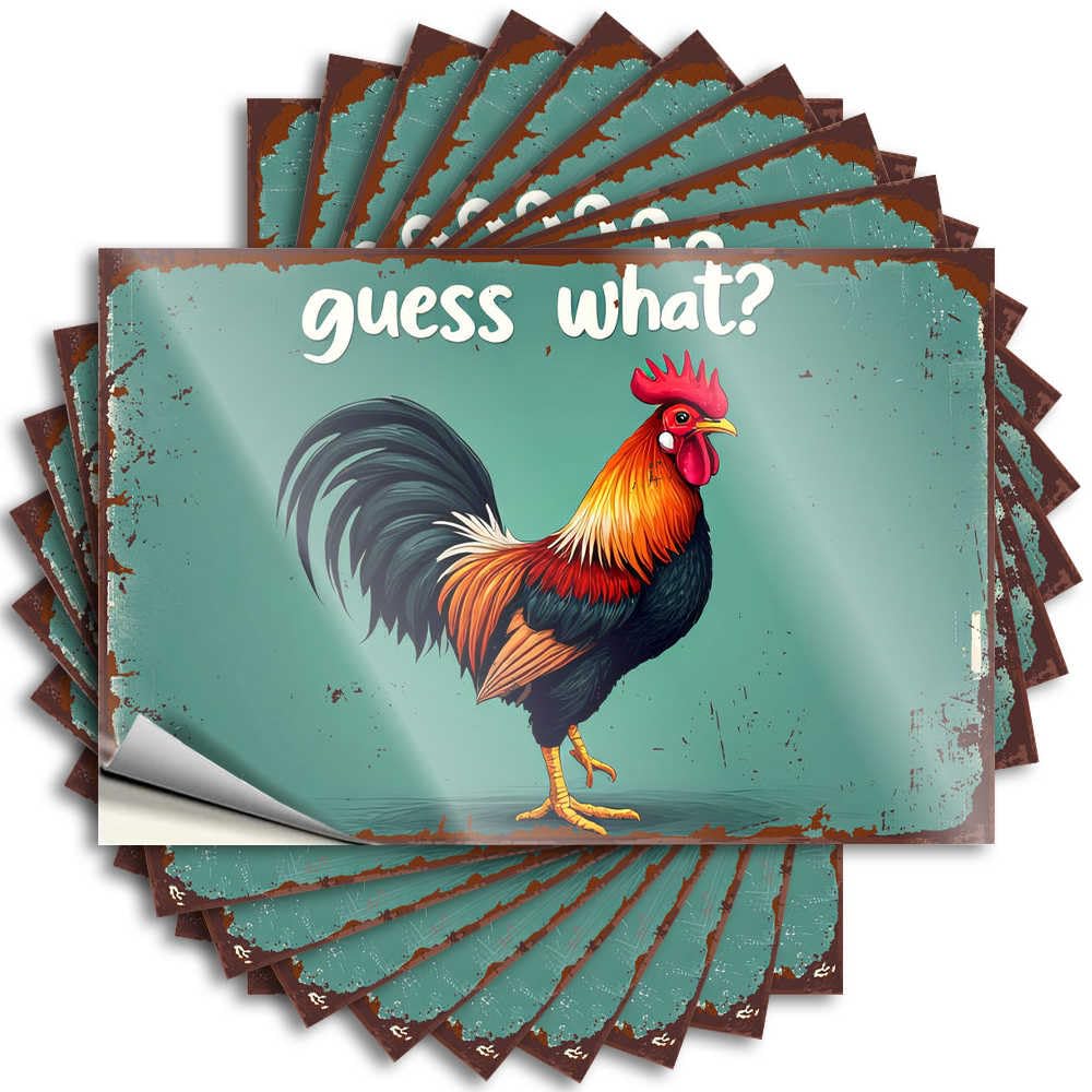 Fzfn Colour Best Tattoos - Unique Adulting Hat Guess What? Rooster's New Colorful Look!(6X9cm)