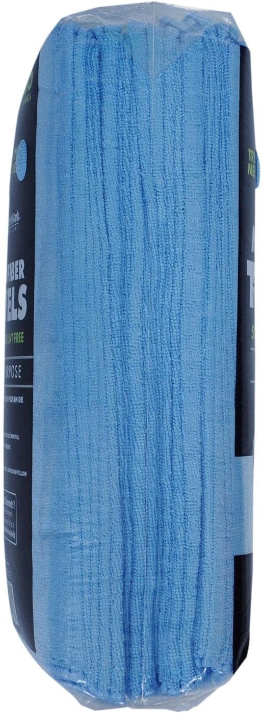 Member's Mark Microfiber Cleaning Towels for Home, Kitchen, Car, Window (16" x 16".) (35 Ct, Blue)