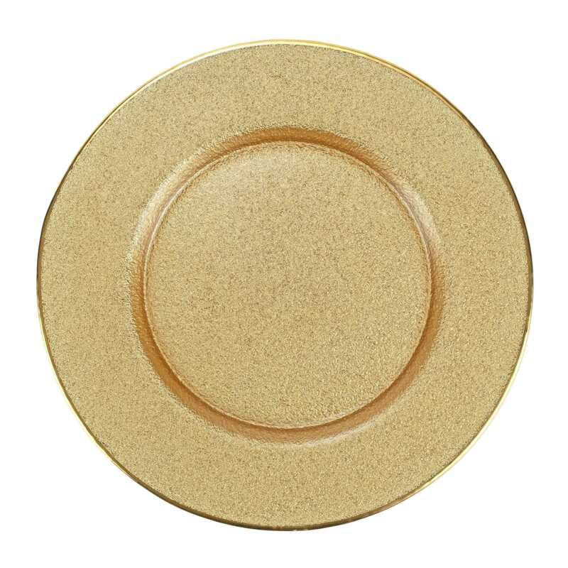 Plato de Servicio de Vidrio Metálico VIETRI miniatura 4