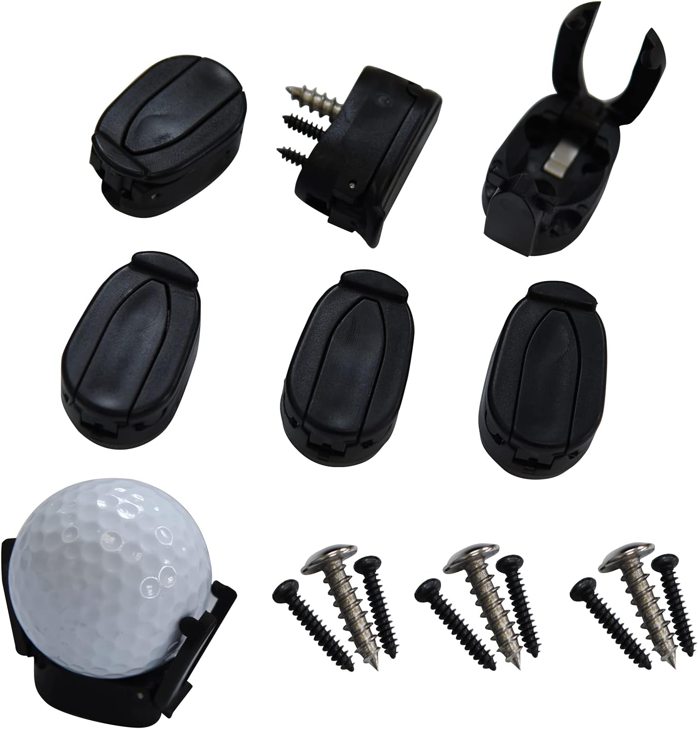 6 Pcs Golf Ball Retriever, Foldable Mini Golf Ball Pick Up Tool for Putter, Golf Ball Retriever Grabber for End of Putter Grip