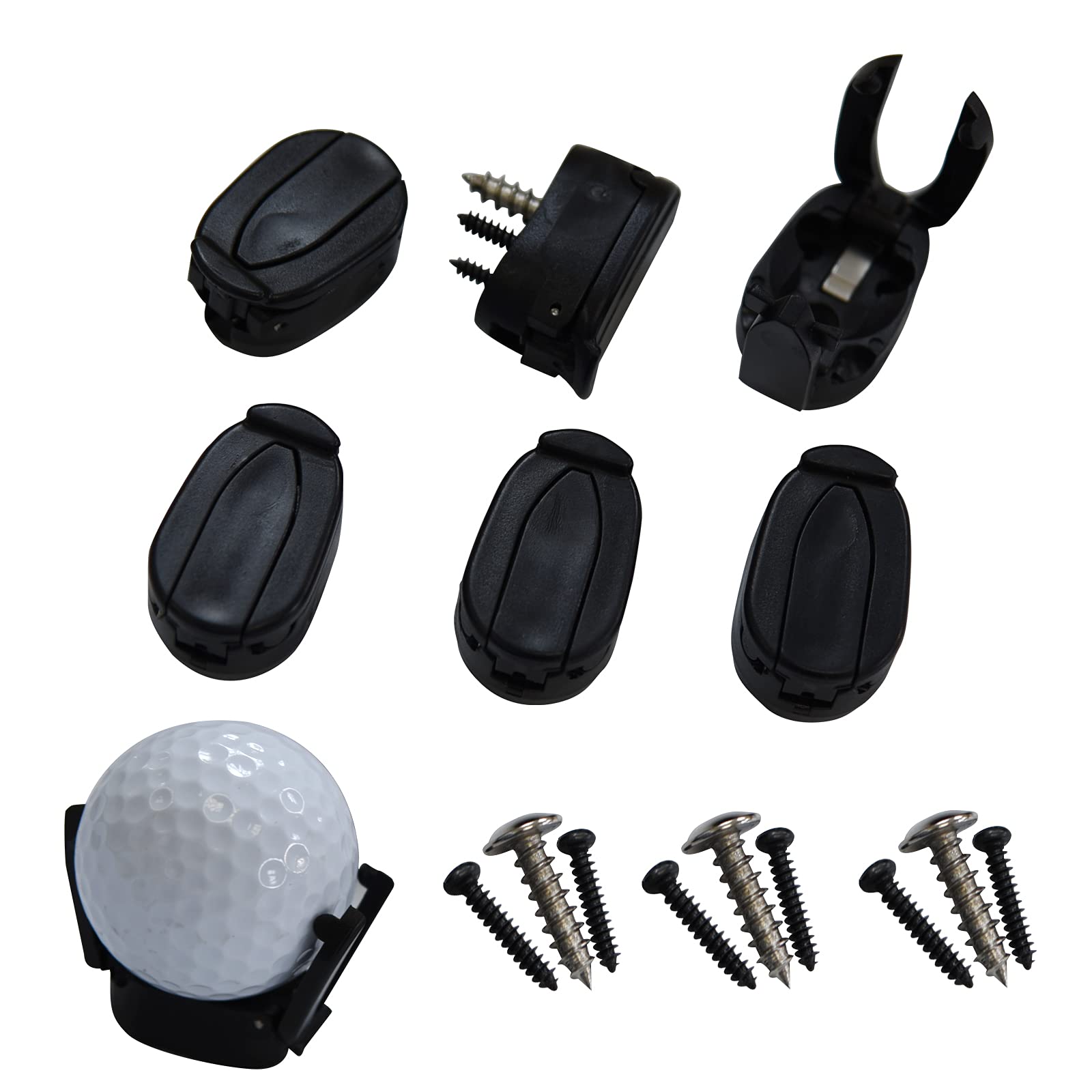 6 Pcs Golf Ball Retriever, Foldable Mini Golf Ball Pick Up Tool for Putter, Golf Ball Retriever Grabber for End of Putter Grip
