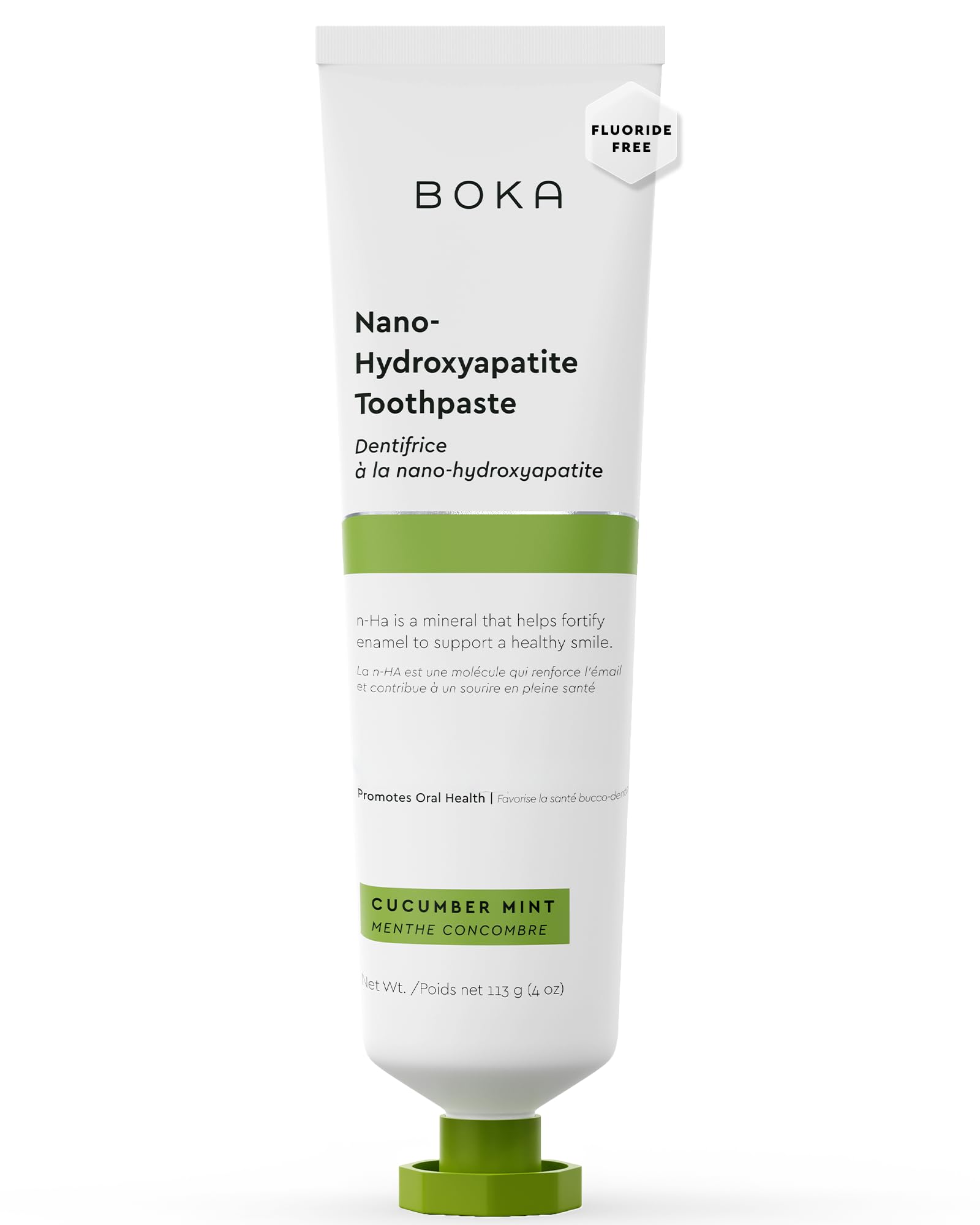 Boka Cucumber Mint Fluoride-Free Toothpaste with Nano Hydroxyapatite, 4 Fl Oz | Sensitive Teeth Enamel Care - main product image