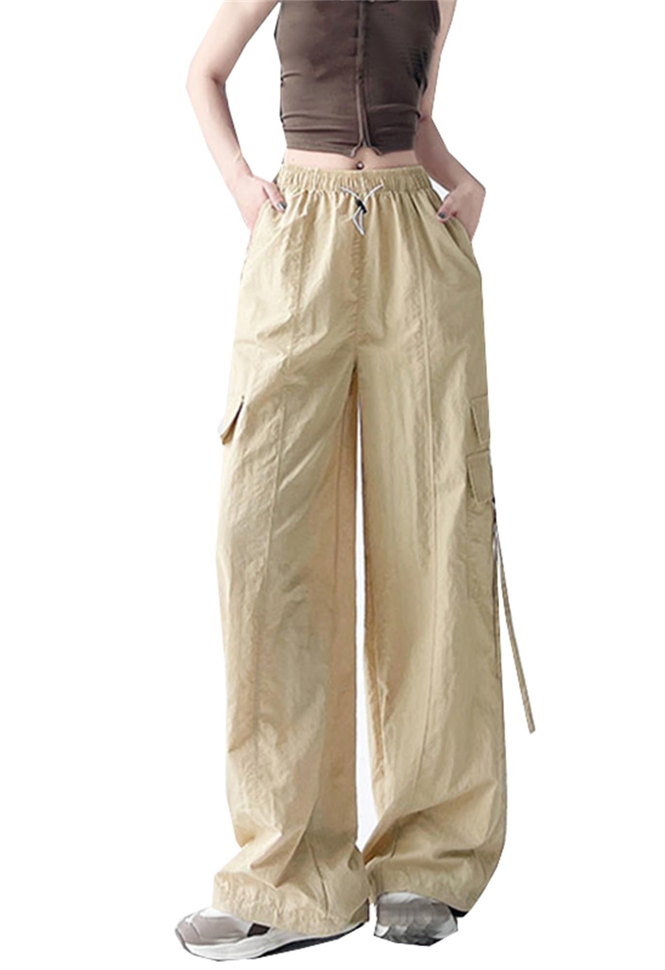 SANGTREE Womens Quick Dry Parachute Cargo Pants