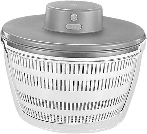 Bothyi - Colador eléctrico recargable de gran capacidad, de secado rápido, automático, para ensalada, color gris