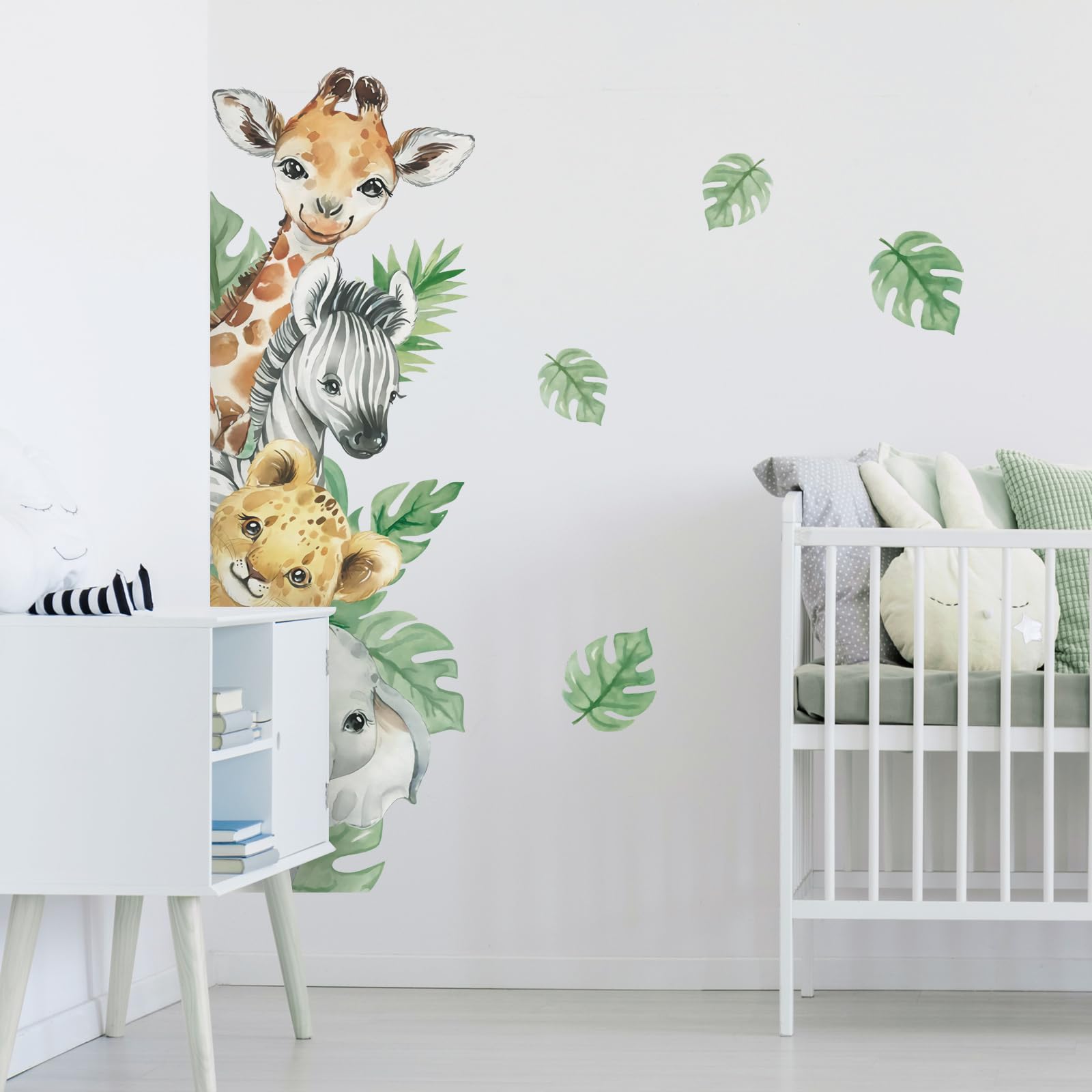 Pegatinas PVC Fácil Aplicar Pegatinas De Pared Animales Jungla - Vinilos  Decorativos Infantiles Para Dormitorio Y Guardería Pegatina Pared Infantil, image size:1600x1600