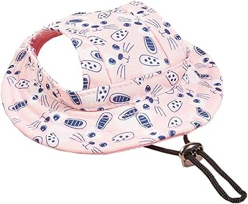 Round Brim Princess Hat Visor Hat Pet Dog Mesh Porous Sun Hat with Ear Holes for Small, Extra Small Dog Teddy, Pug, Chihuahua, Shih Tzu, Yorkshire Terriers, Papillon Pink S