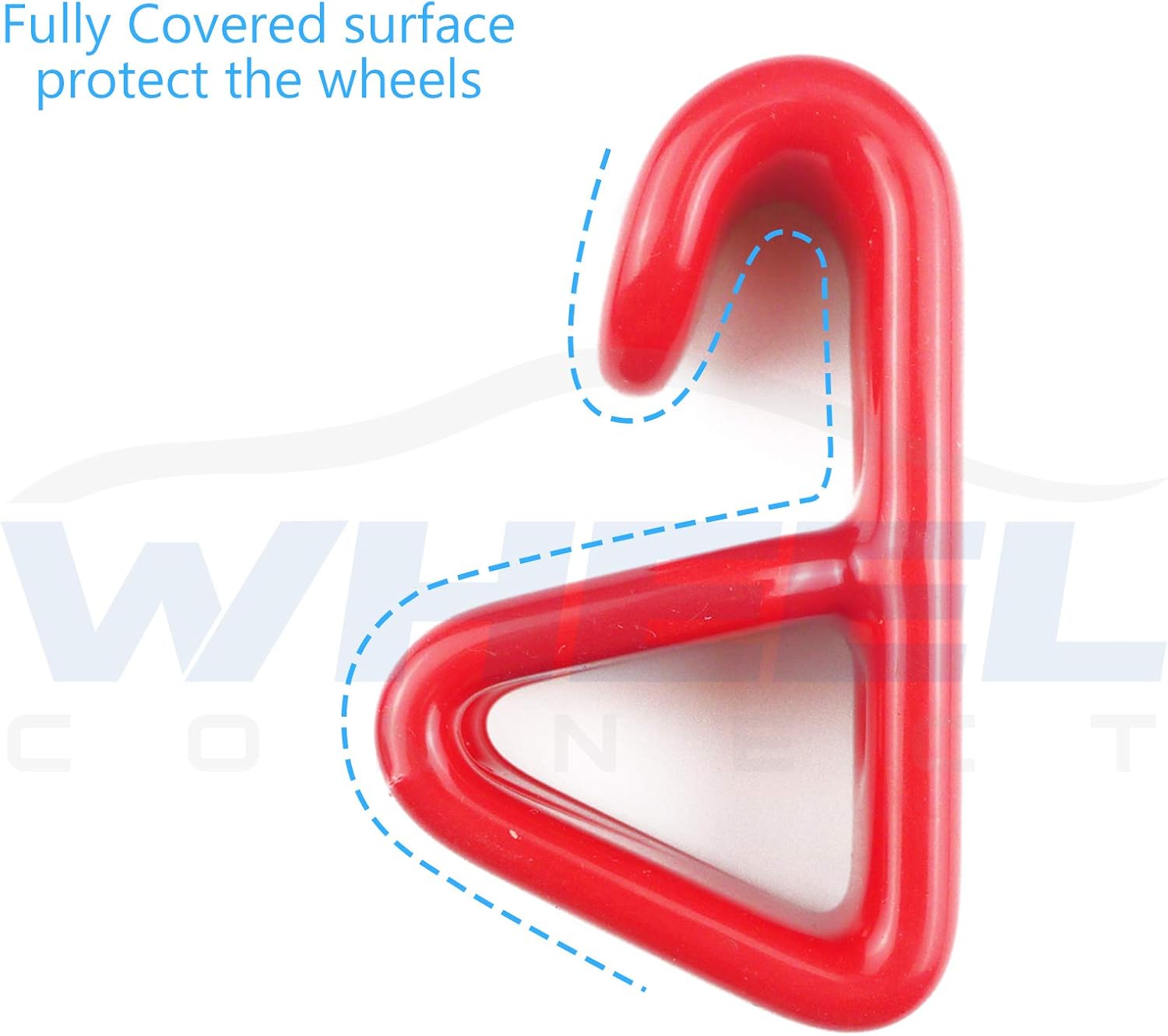 WHEEL CONNECT Wheel Display Hooks, for Hanging Rims on The Wall. Made of Solid Steel with Soft Plastic Coated. Accessories Included. Standard Size. Pack of 4.