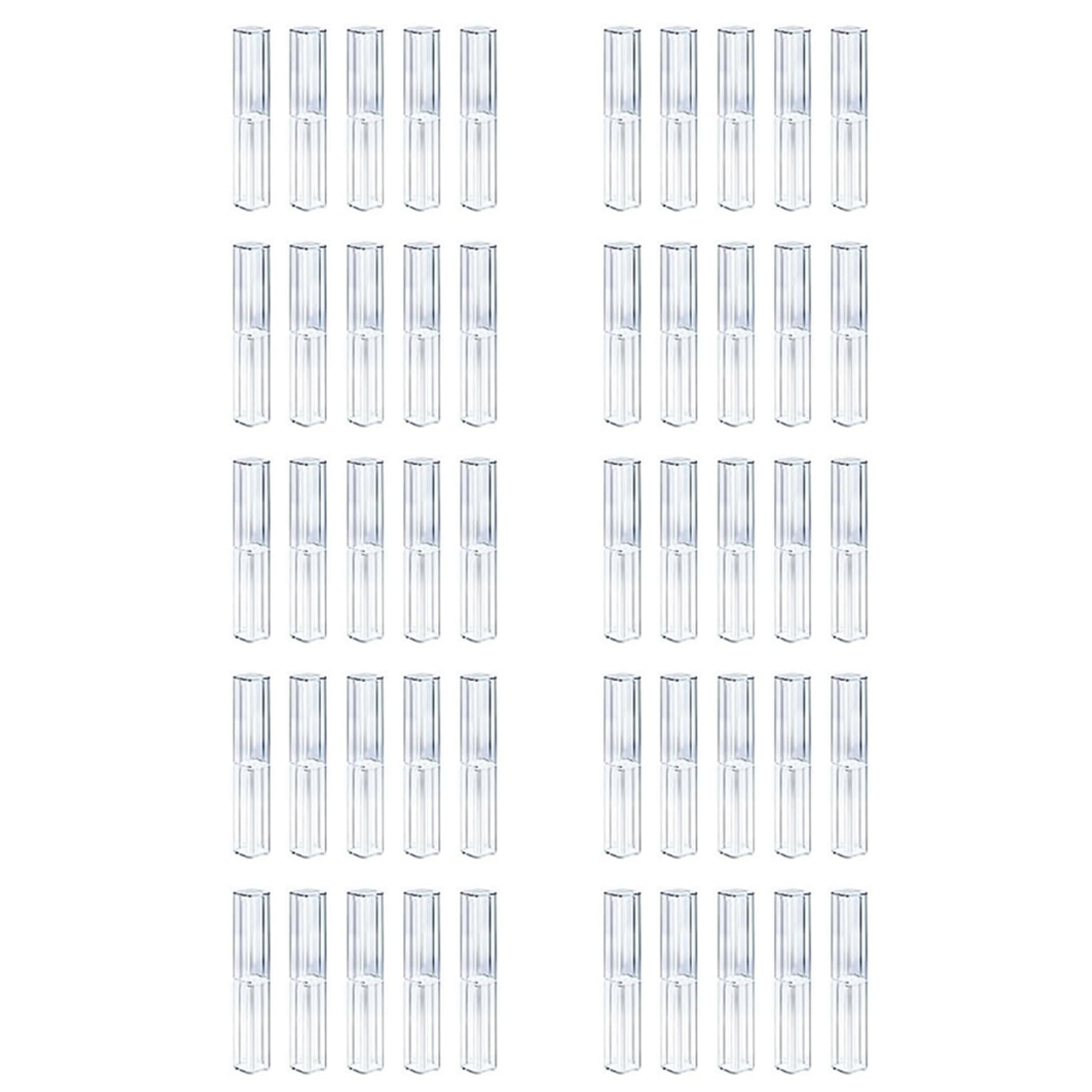Jnchdghwa 50Pcs Clear Acrylic Pencil Case, Reusable Pen Gift Box Empty Plastic Pen Storage Container Pencil Packaging Box Set
