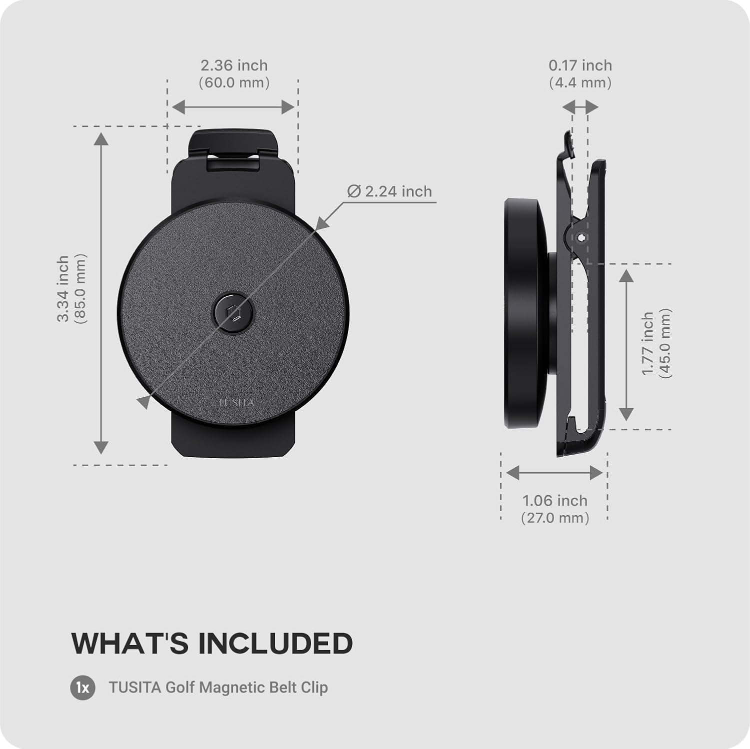 TUSITA Golf Magnetic Belt Clip for Attaching Accessories to Belt - Image 3