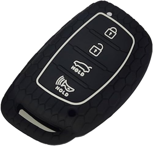 Miniatura 4 de Funda de silicona para llavero con control remoto sin llave, compatible con Hyundai Elantra Elantra GT Ioniq Sonata Tucson 2016-2021 (Flip Fob no