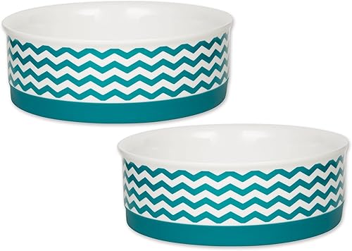 Miniatura 9 de Bone Dry Ceramic Pet Collection Chevron, juego pequeño, 4.25x2, gris, 2 piezas Azul French,Gris,Rosado,Piedra,verde azulado