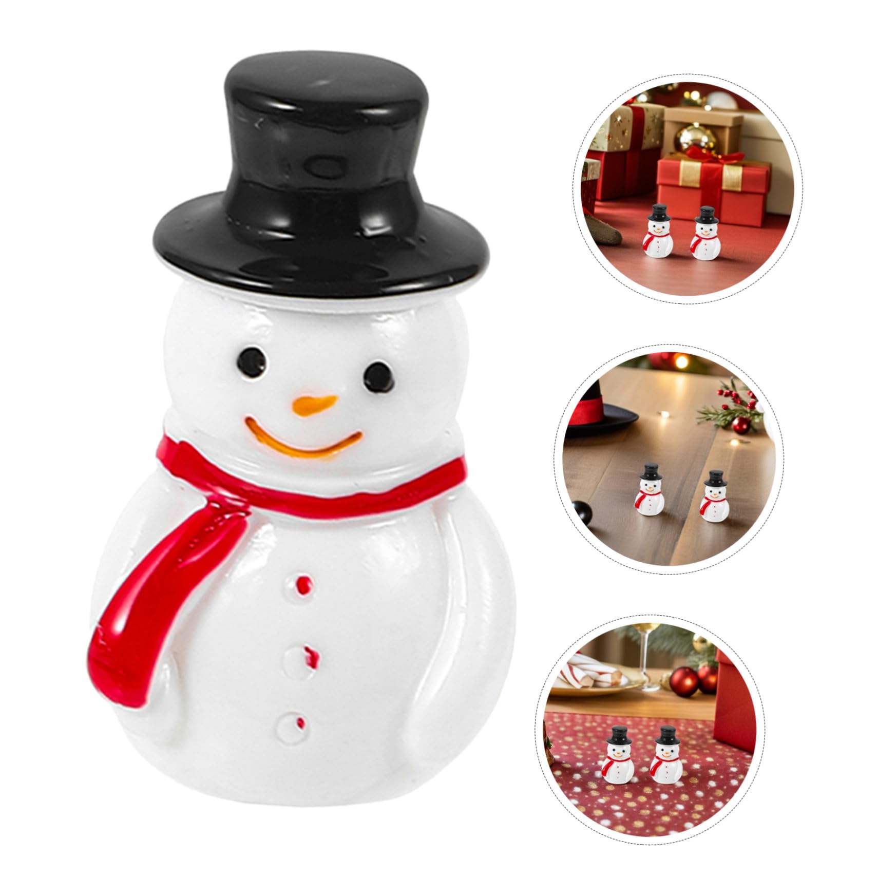 PRETYZOOM 300 Stck. Mini Snowman Dekoration Mini-Schneemann-Harz-Ornamente Kleiner Schneemann