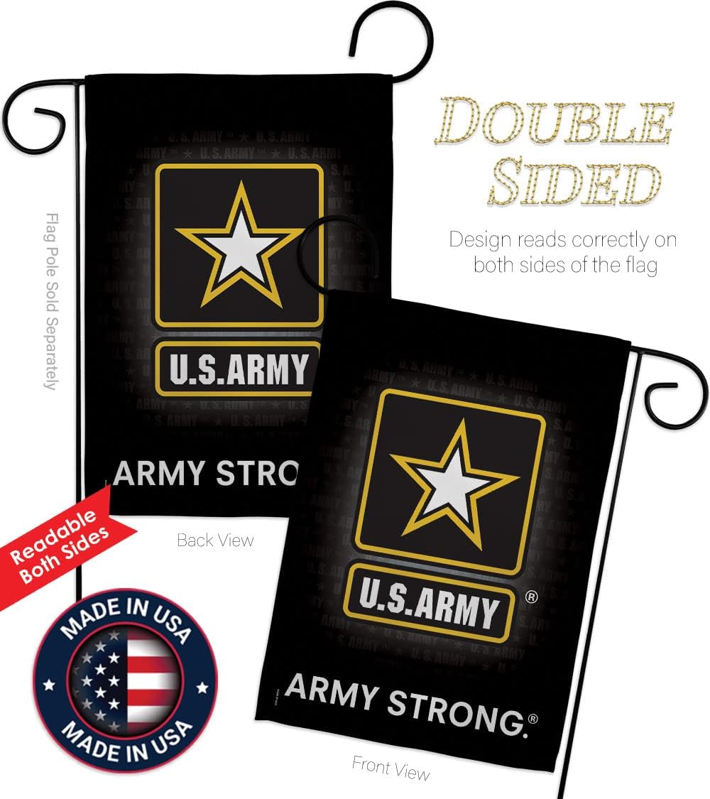 US Army Garden Flag Home Decor Armed Forces Decorations United State American Decorations Military Memorabilia Remembrance Wall Tapestry Retire Outdoor Yard Banner Veteran Memorial Day Gifts Made USA - Image 3