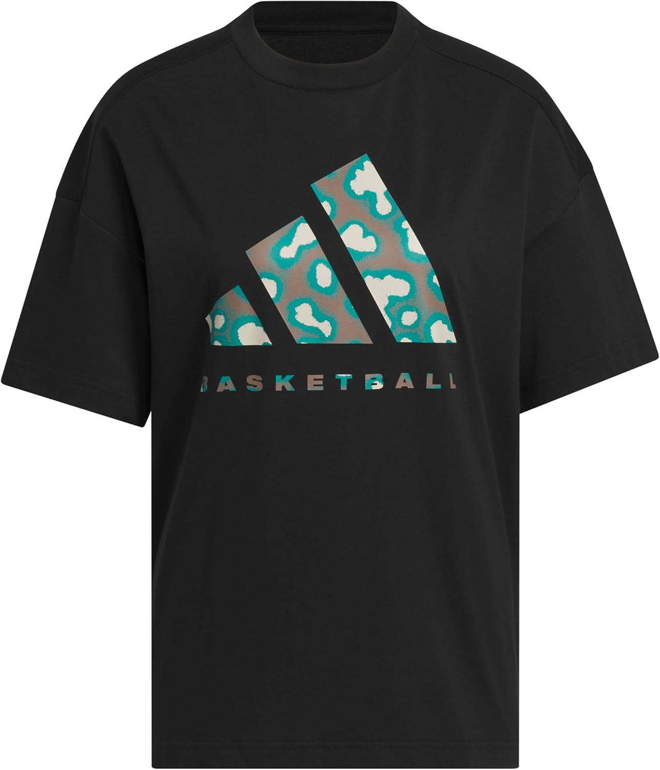 Adidas Womens Basketball Camouflage Logo T-Shirt - Image 5