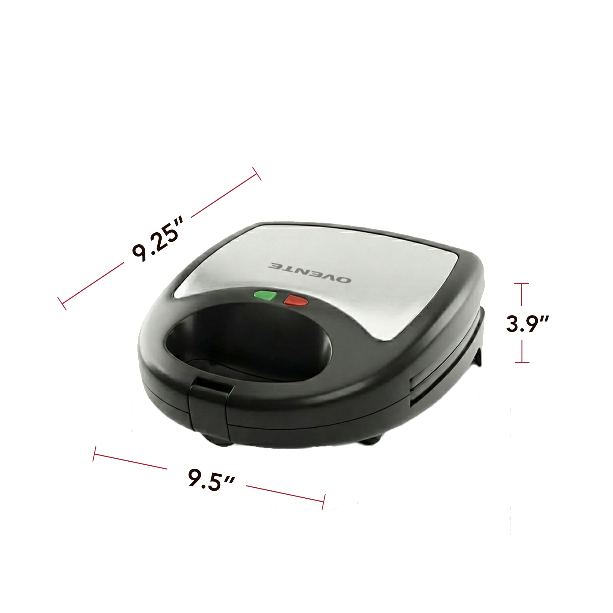 OVENTE 3 in 1 Electric Sandwich Maker, Panini Press Grill and Waffle Iron Set with Removable Non-Stick Plates, Perfect for Cooking Grilled Cheese, Tuna Melts, Burgers, Steaks and Snacks, Black GPI302B