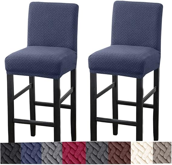 HFCNMY Bar Stool Covers,2 Pack Stretch Bar Stool Covers