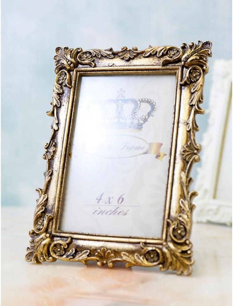 Akizuki Trading Royal Salon 1 Window Photo Frame (Rect) 4 x 6 Gold, 7.7 x 0.6 x 5.9 inches (19.5 x 1.5 x 15 cm), CX2028