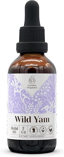 Wild Yam Extracto de tintura natural sin alcohol, refuerzo del sistema inmunológico, gotas líquidas hechas de 100% (2 fl oz)