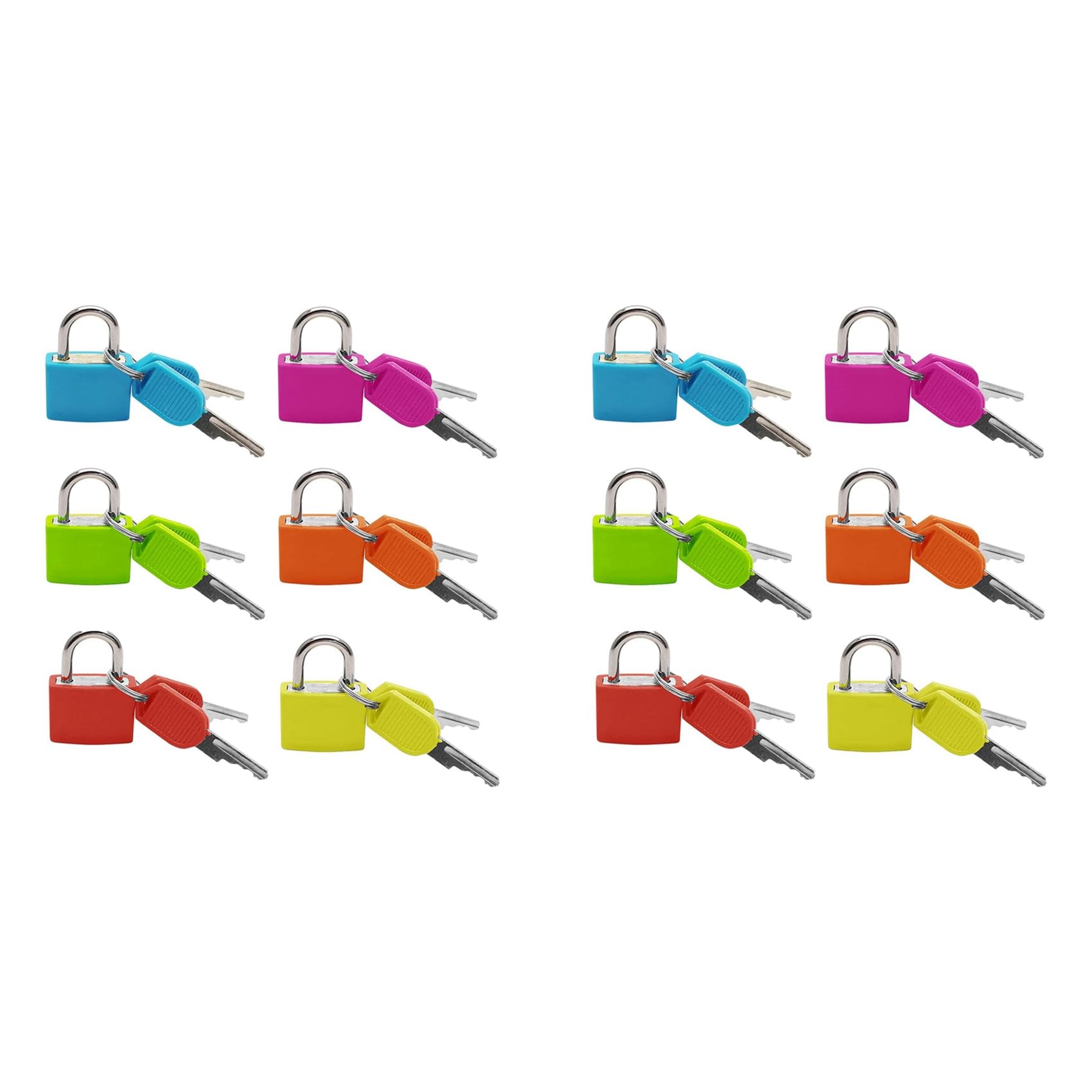 Jnchdghwa As Shown 12Pcs Suitcase Locks With Keys,Small Luggage Padlocks Metal Padlocks Mini Keyed Padlock For School Gym Classroom