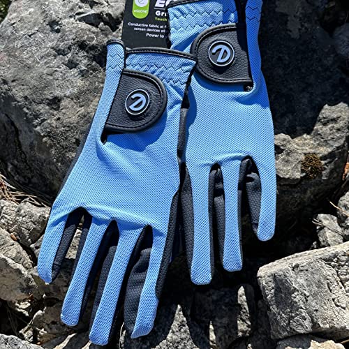 Eglove Equest Grippro X-Lite - Lightweight, Breathable, And Grippy - Comfort Mesh Back - Touchscreen Riding Gloves - 2022/23 (Pastel Blue - Blue Palm - Plain Cuff, Xxx-Small) #TOP2