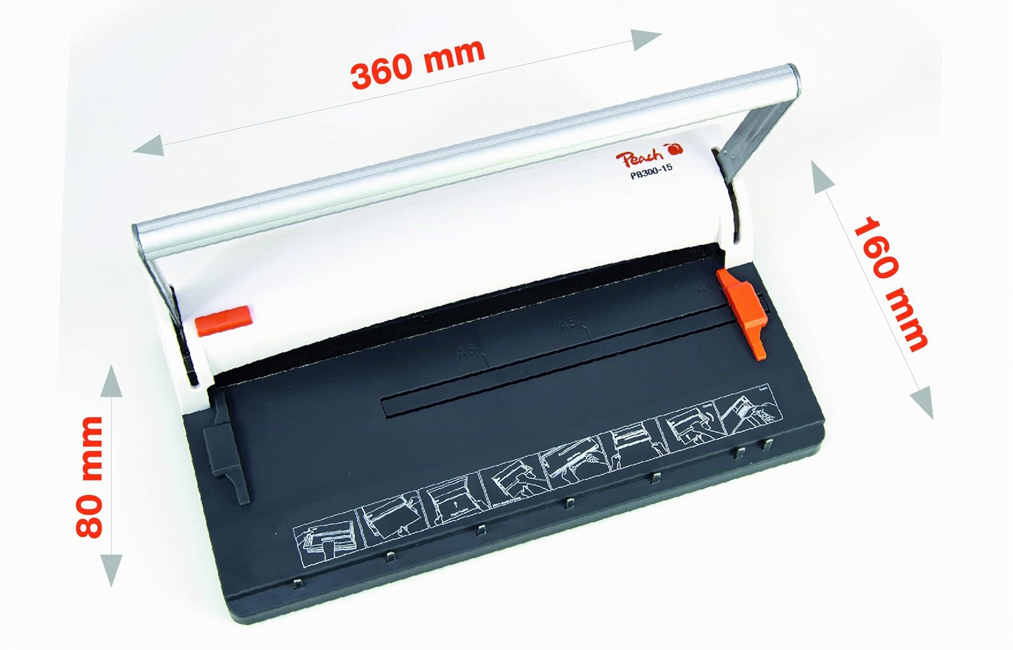 Peach Draht Bindemaschine - bindet 60 A4 Seiten - PB300-15A