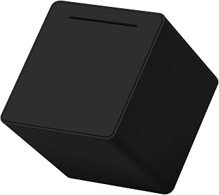 6" Piggy Bank for Adults for Savings, Assembly ABS Plastic Money Saving Box,Must Break to Open Adult Piggy Bank for Cash (Black)