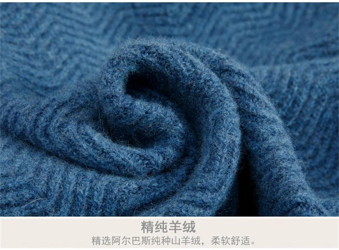 Vogrtcc Suéter De Cachemira con Cuello Alto para Hombre Invierno Tallas Grandes