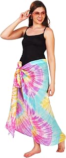VARCHAA Women’s Long Beach Sarong | Boho Bikini Cover-Up | Quick-Dry Lightweight Pareo Wrap for Swimwear, Poolside, Resort... Price In India
