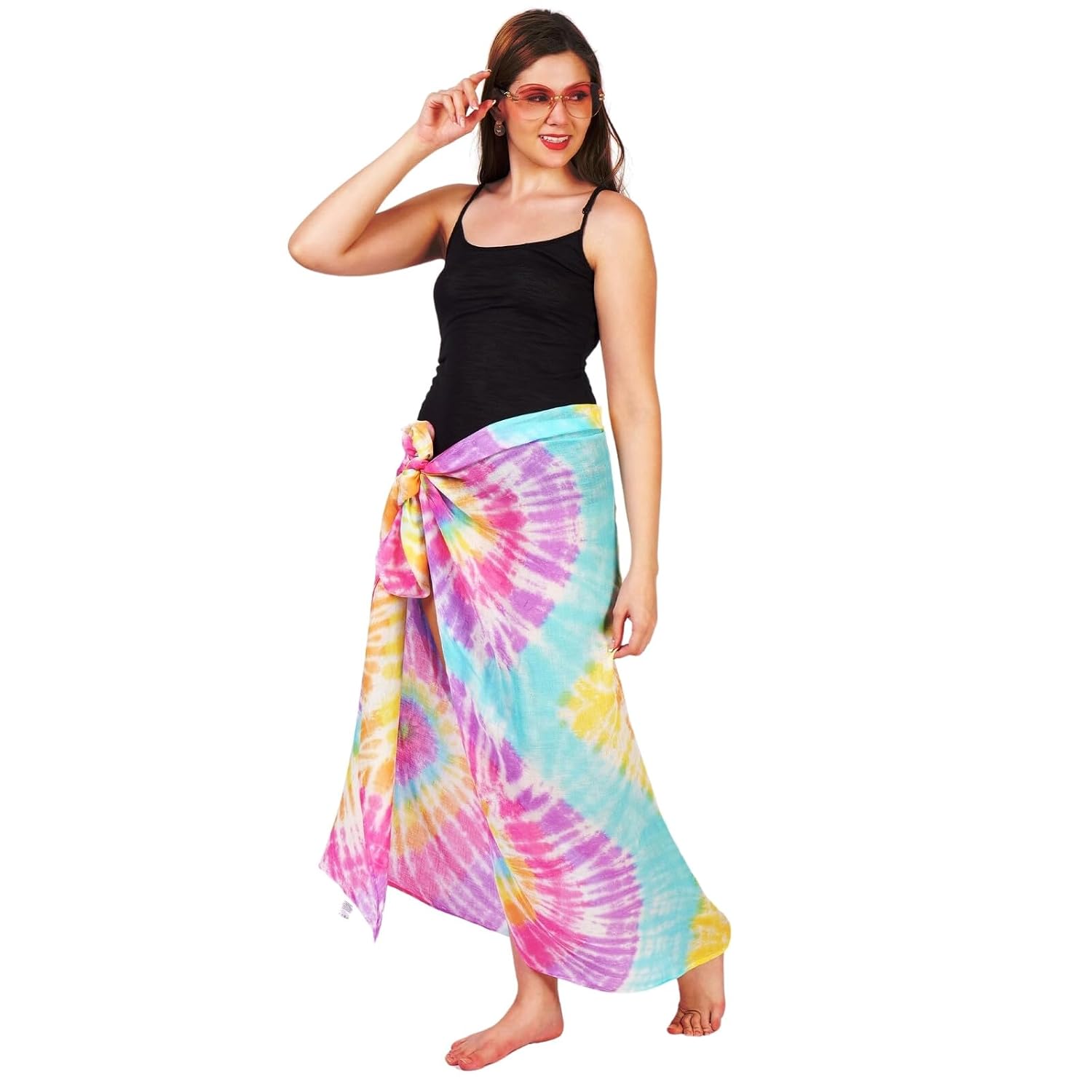 VARCHAA Women’s Long Beach Sarong | Boho Bikini Cover-Up | Quick-Dry Lightweight Pareo Wrap for Swimwear, Poolside, Resort...