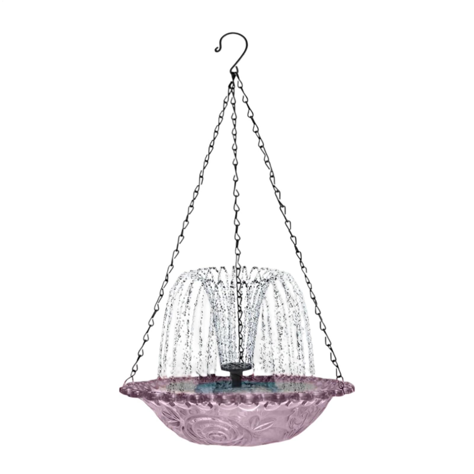 Baño solar para pájaros Bebedero Colgante con Ducha | Fuente Solar con Bomba de Agua para Aves para Jardín, Patio, Colibrí, Exterior, Balcón