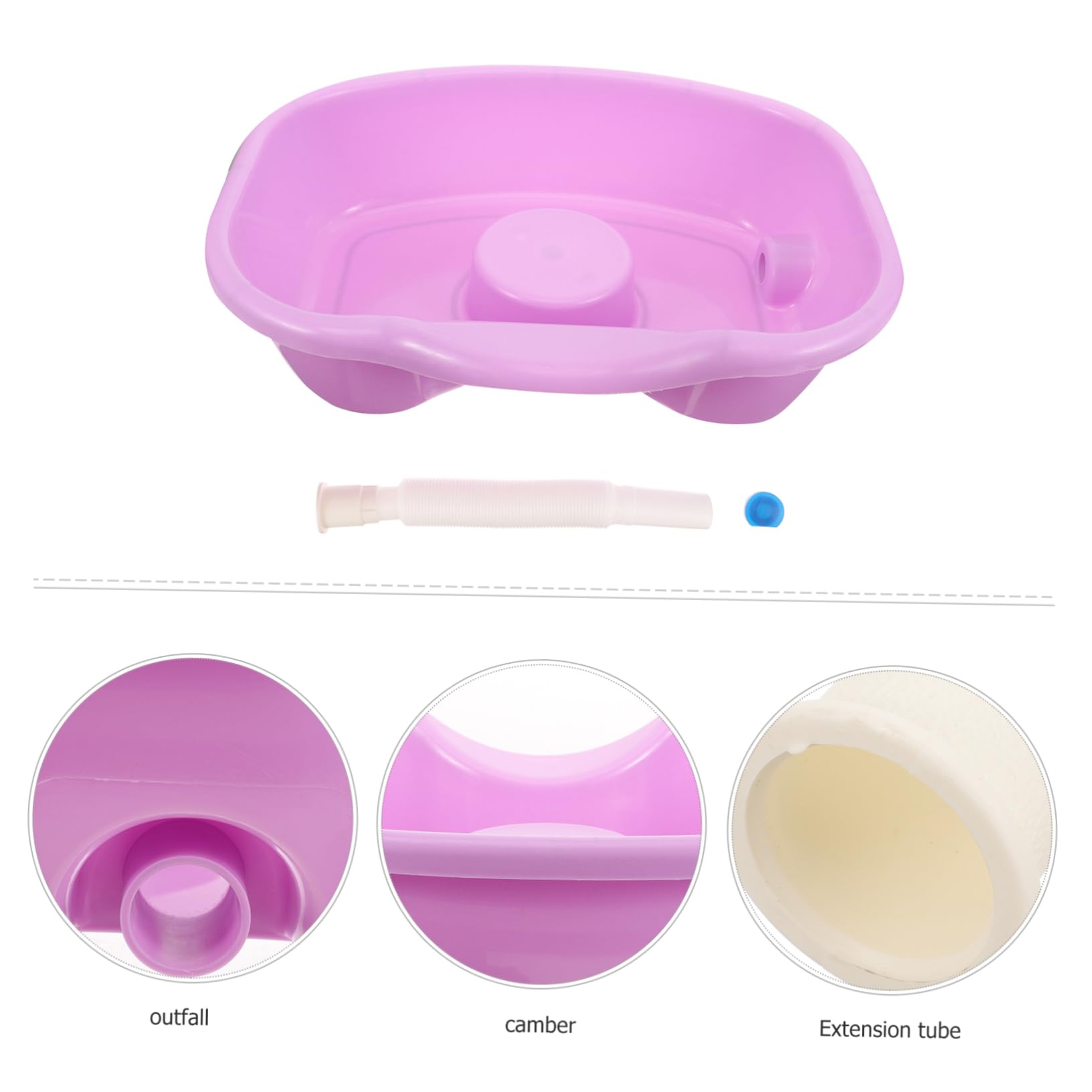 HAPINARY 1 Set Portable Hair Wash Basin Shampoo Basin Salon Hair Washing Tray Portable Hair Washing Basin Hair Washing Tray for Kitchen Sink Hair Washing Sink Hair Shampoo Plastic Purple