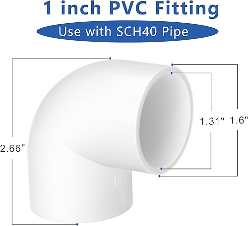 Miniatura 33 de Codo de accesorios de PVC de 3/4 pulgadas, 90 grados, 2 vías, paquete de 14, conector de montaje de tubería de PVC para muebles de construcción, 2