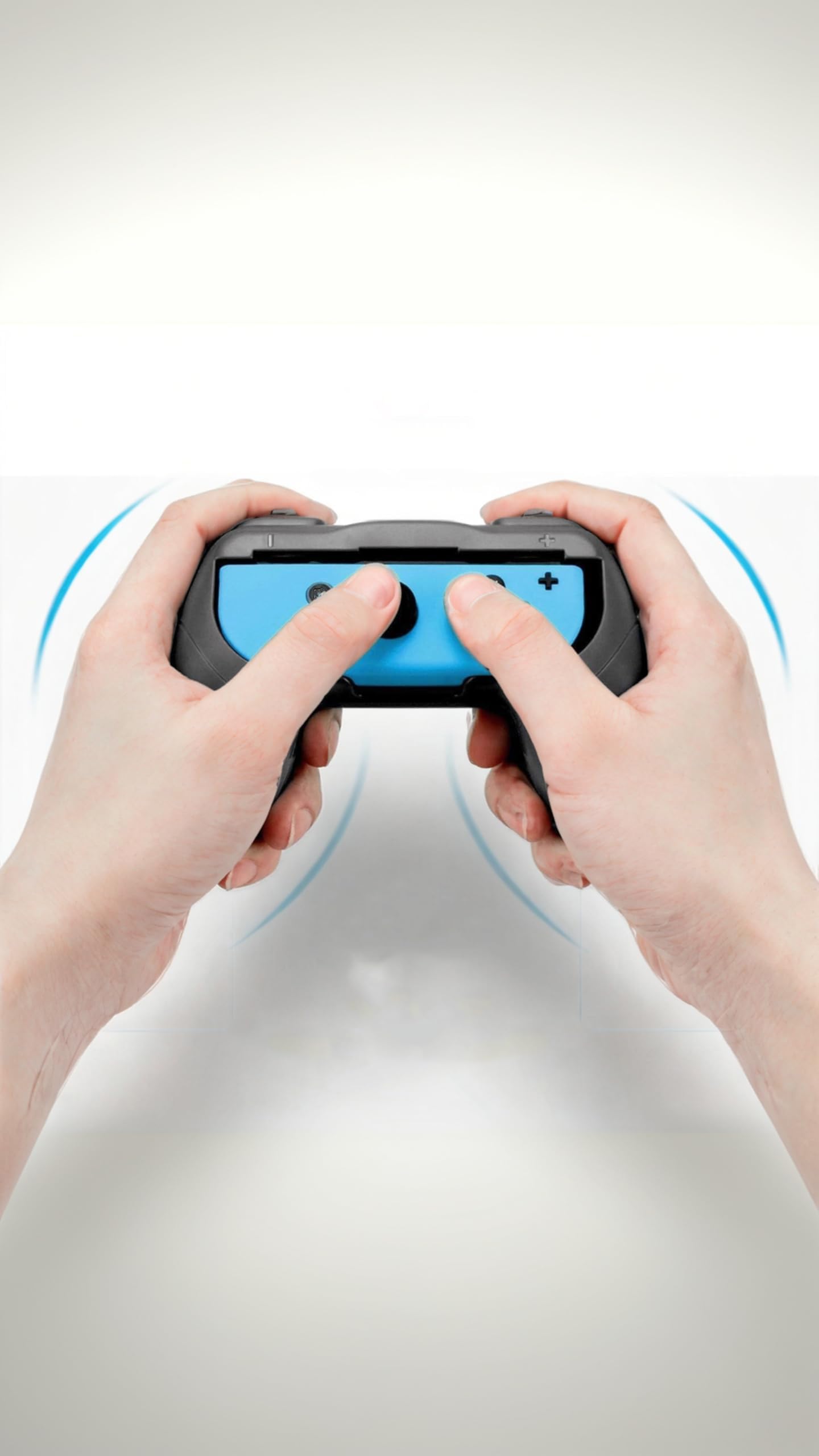 Sweet seven Joycon Grips - 2 Pack Black Handheld Joystick Holders for Nintendo Switch Joy-Con Controllers